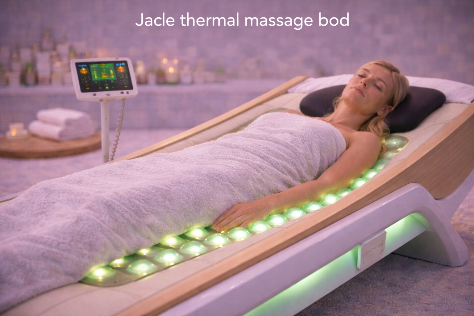 Jade thermal massage bed