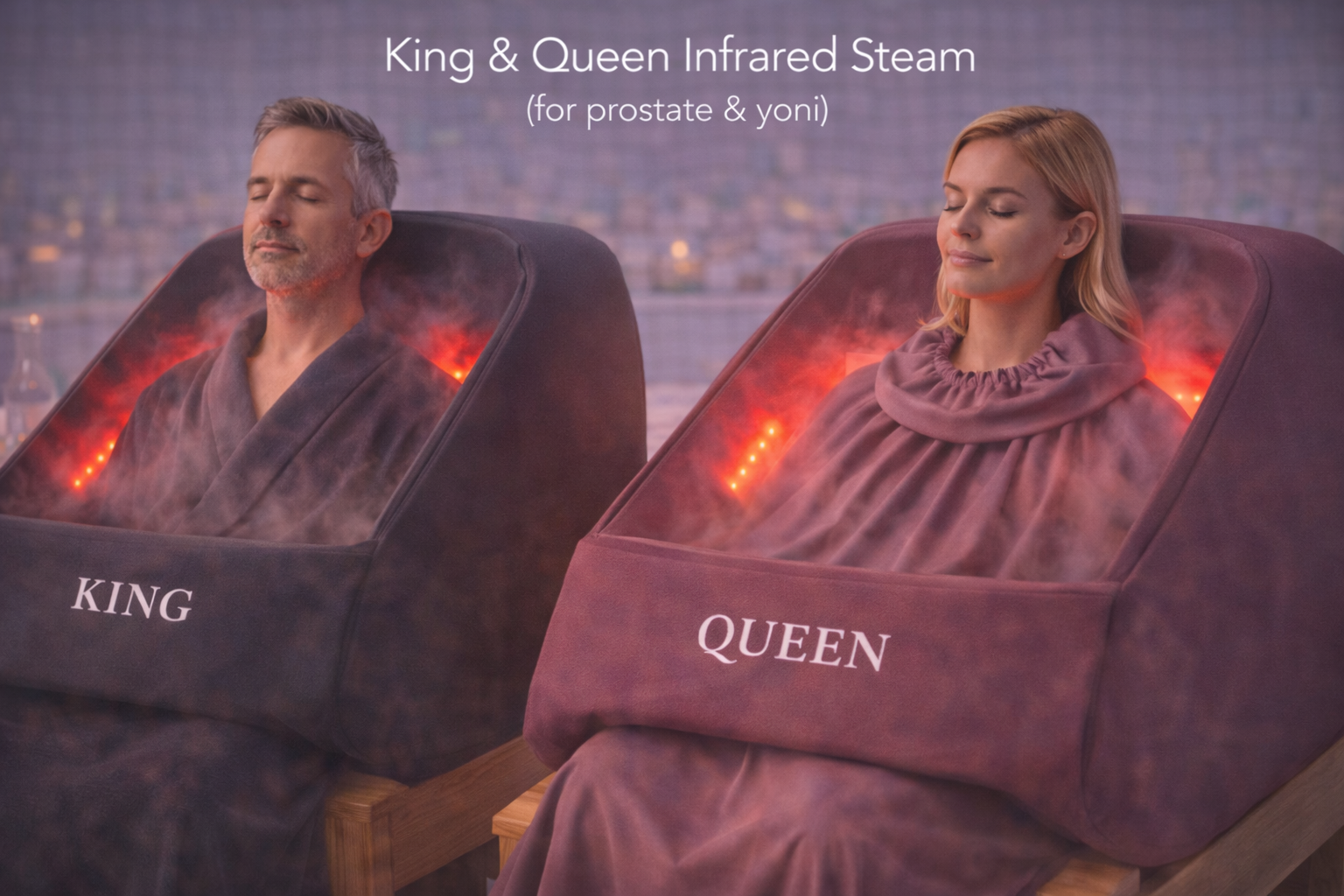 king & queen infrared steam ( for prostate & yoni)